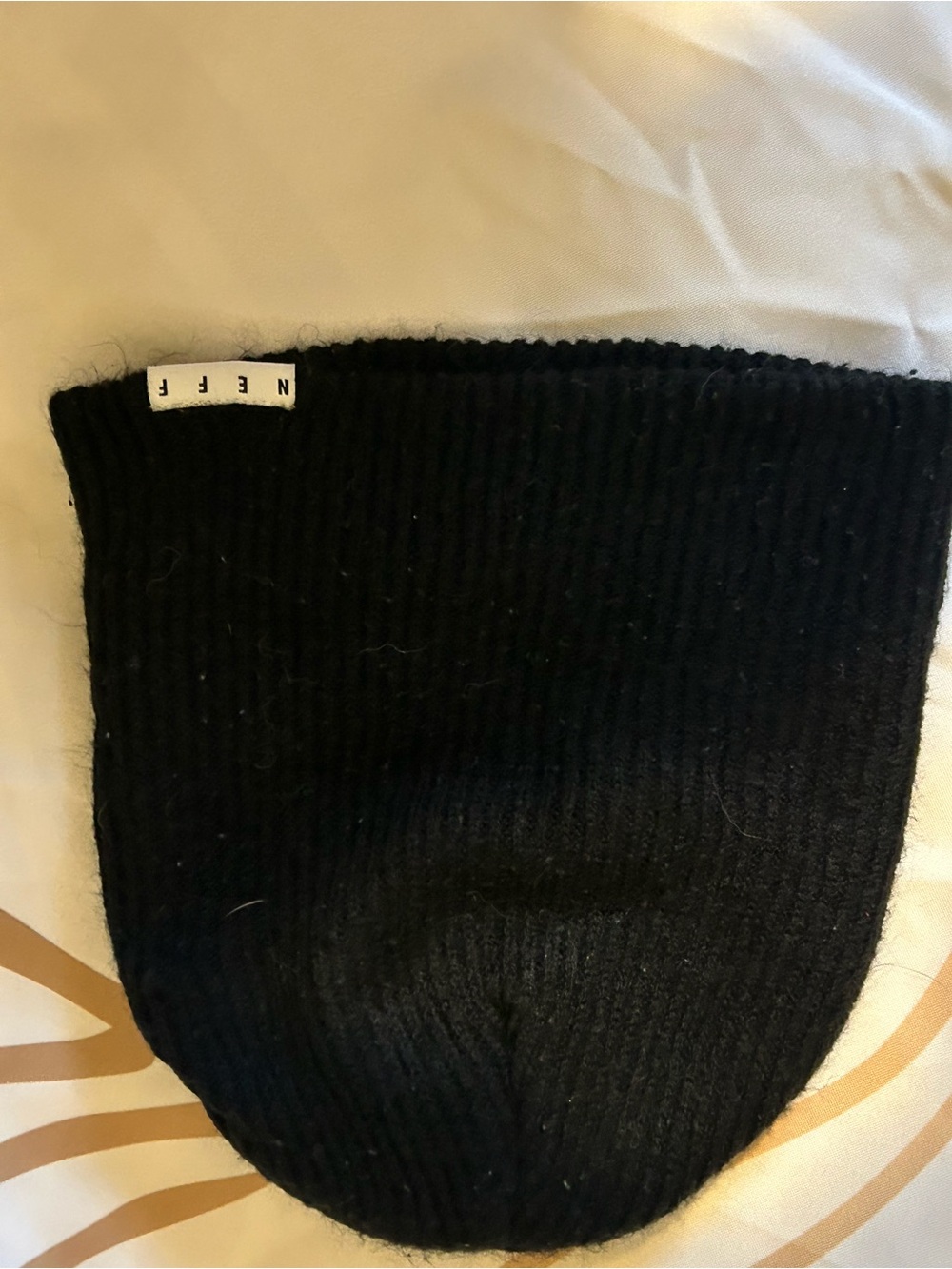 Neff Black Ribbed Knit Beanie